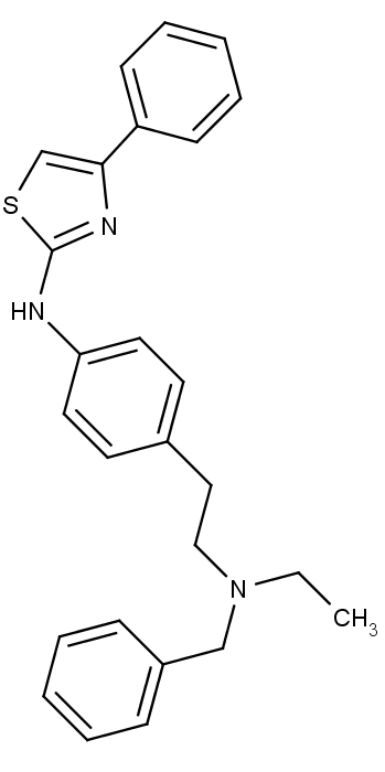 Chemická struktura nejúčinnějšího zkoumaného inhibitoru kanálů TRPV4 a TRPA1.