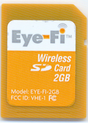 memory card s bezdrátovým vysílačem Eye-Fi