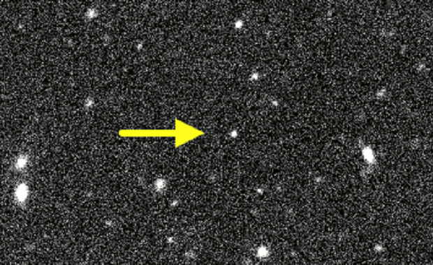 Trpasličí planetka V774104 na fotografii teleskopu Subaru, foto Scott Sheppard, Chad Trujillo a David Tholen