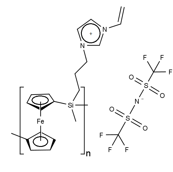 poly(ferrocenylsilane) vinylimidazolium-bis(trifluoromethylsulfonyl)imid