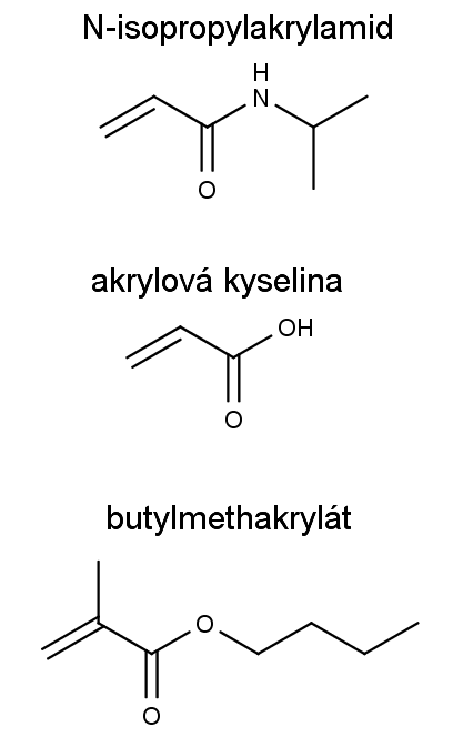 struktura použitých chemikálií