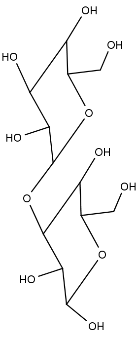struktura 3-O-alfa-D-galaktopyranosyl-D-galaktopyranosy