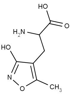 struktura alfa-amino-3-hydroxy-5-methyl-4-isoxazolpropionové kyseliny - AMPA
