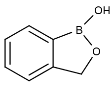 Chemická struktura benzoxaborolu.