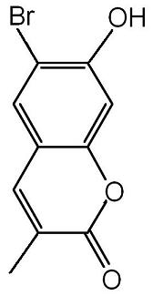 Struktura bromohydroxybenzopyronové skupiny