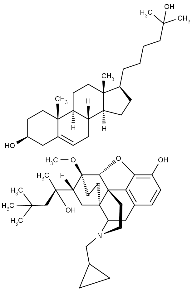 Nahoře struktura sloučeniny č.29 účinné proti kataraktě, dole burprenofin