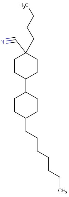 4'-trans-butyl-4-kyano-4-trans-heptyl-1,1'-bicyclohexan