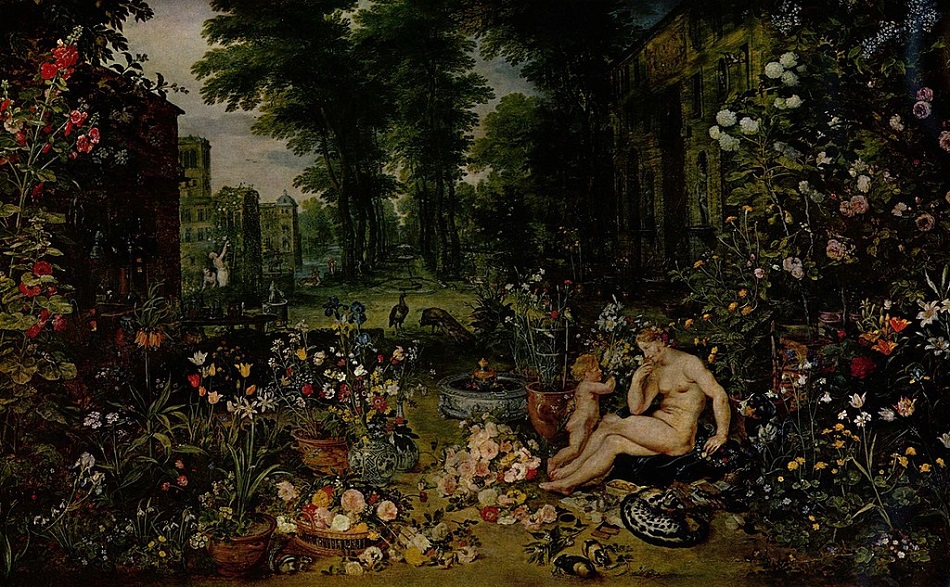 Čich, z cyklu Alegorie smyslů, Jan Brueghel Starší (public domain, via Wikimedia Commons)