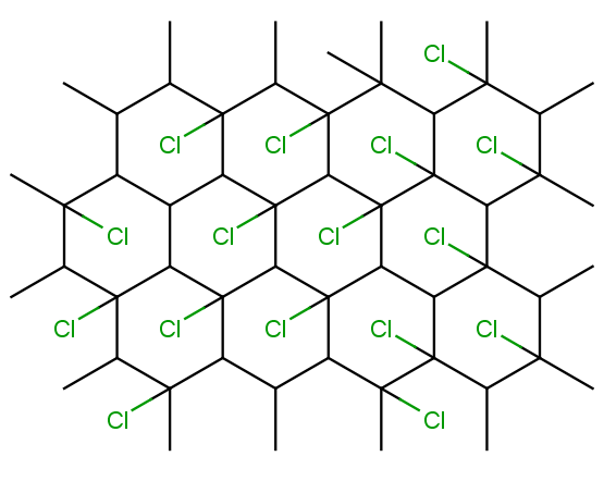 Struktura chlorovaného grafenu