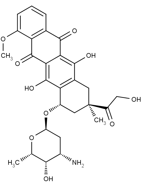 struktura doxorubicinu