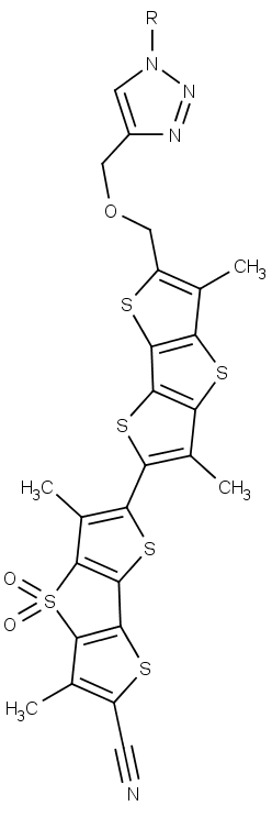Chemická struktura použitého fluoroforu.