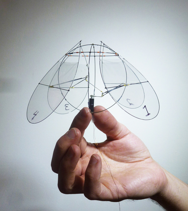medúzovitý létající stroj, foto Leif Ristroph