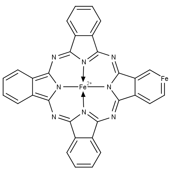 struktura ftalocyaninového komplexu