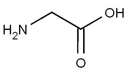 Struktura aminokyseliny glycinu