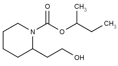 Chemická struktura ikaridinu.