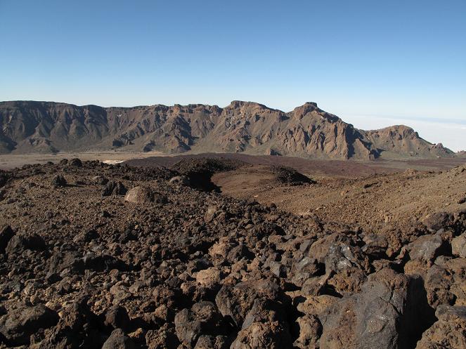 Vnitřek kaldery Las Canadas na ostrově Tenerife