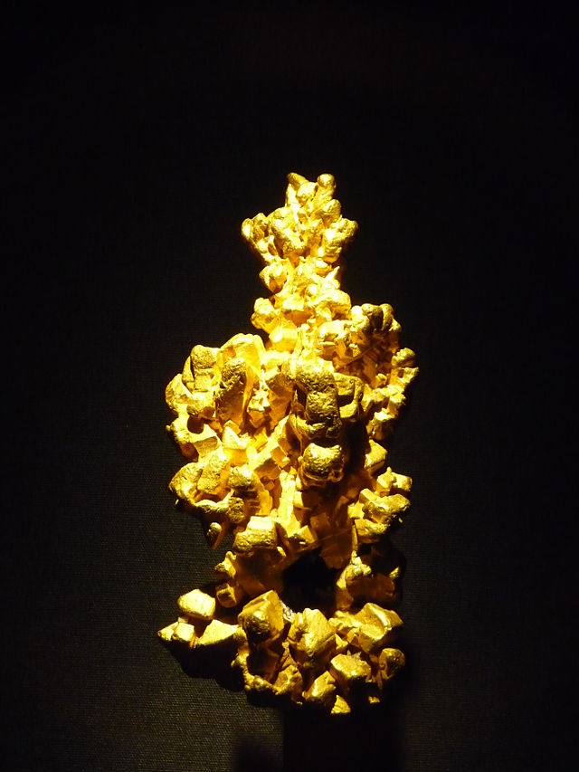 Latrobova zlatá nugeta o váze 717 g, foto Natural History Museum CC BY-SA 3.0
