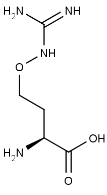 struktura aminokyseliny L-kanavaninu