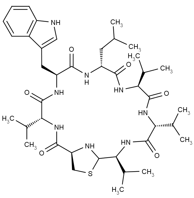 Chemická struktura lugduninu