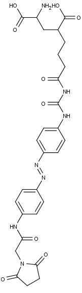 struktura pyrroldion-azobenzen-glutámatu