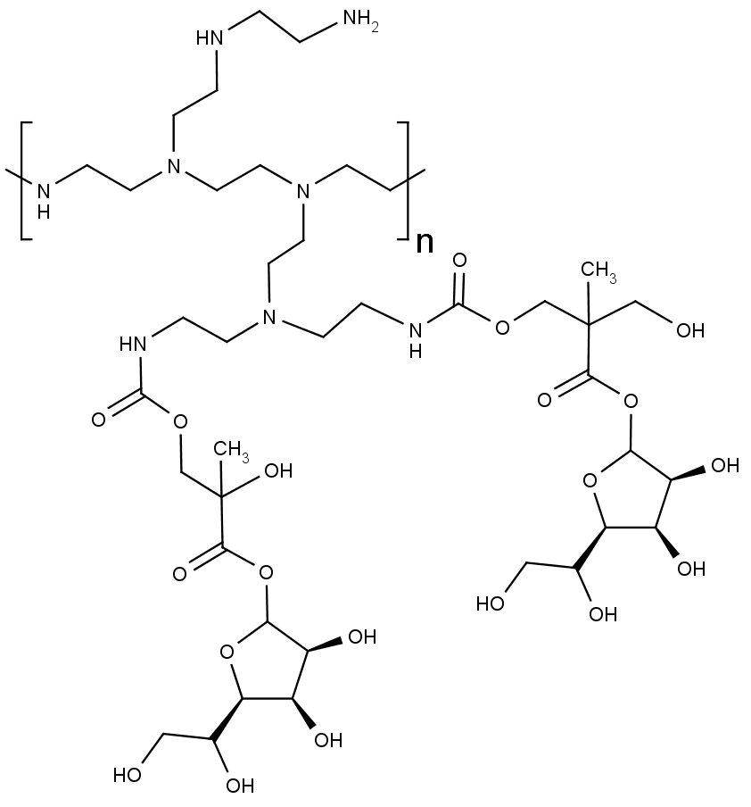 Chemická struktura základní jednotky nového antivirotika.