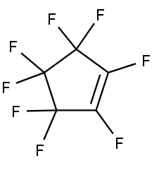 Struktura perfluorocyklopentenu