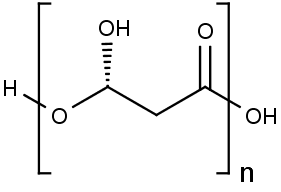 struktura poly[(R)-3-hydroxybutyrátu]