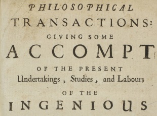 Titulní stránka prvního čísla Philosophical Transactions of the Royal Society, obr. Royal Society.