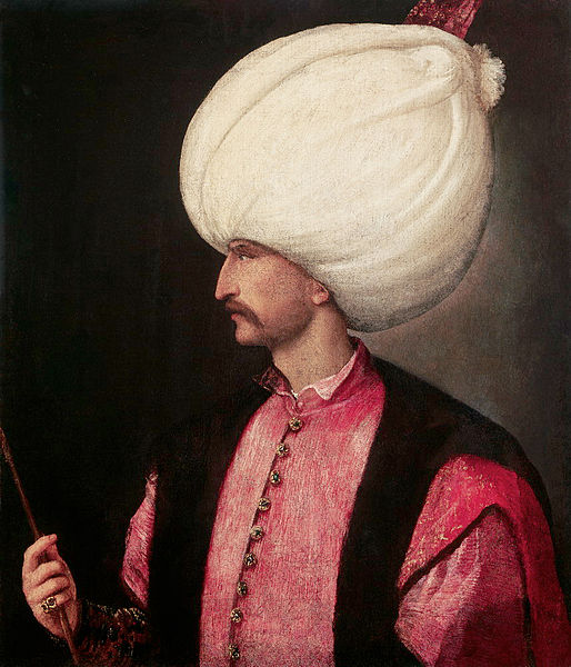 portrét sultána Süleymana od italského malíře Tiziana Vecelliho