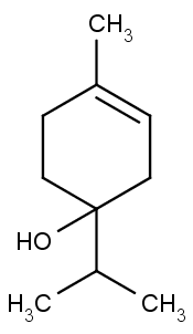 struktura terpinen-4-olu, hlavní součásti oleje z kajeputu střídavolistého