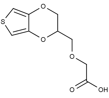 Struktura molekuly monomeru, ze které byl připraven polymer.