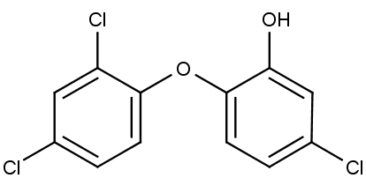 struktura triclosanu (triklosanu)
