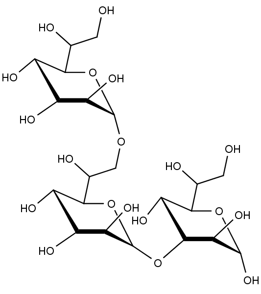 struktura trisacharidu typického pro bakterie moru