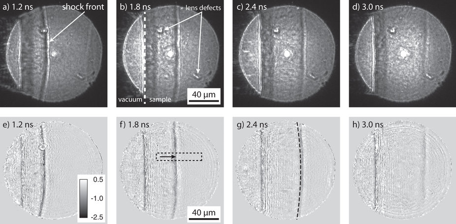 Šíření vlny v krystalu diamantu, foto Andreas Schropp  et al., Imaging Shock Waves in Diamond with Both High Temporal and Spatial Resolution at an XFEL, Scientific Reports 5, Article number: 11089 (2015) doi:10.1038/srep11089,  Creative Commons Attribution 4.0 International License.