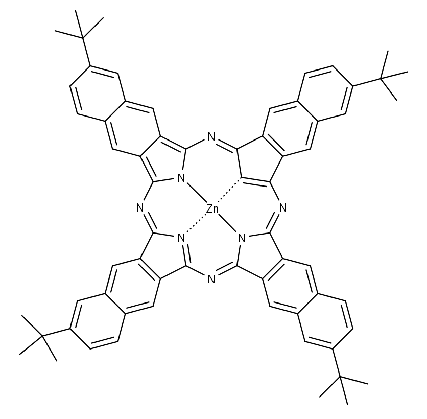struktura použitého ftalocyaninového derivátu